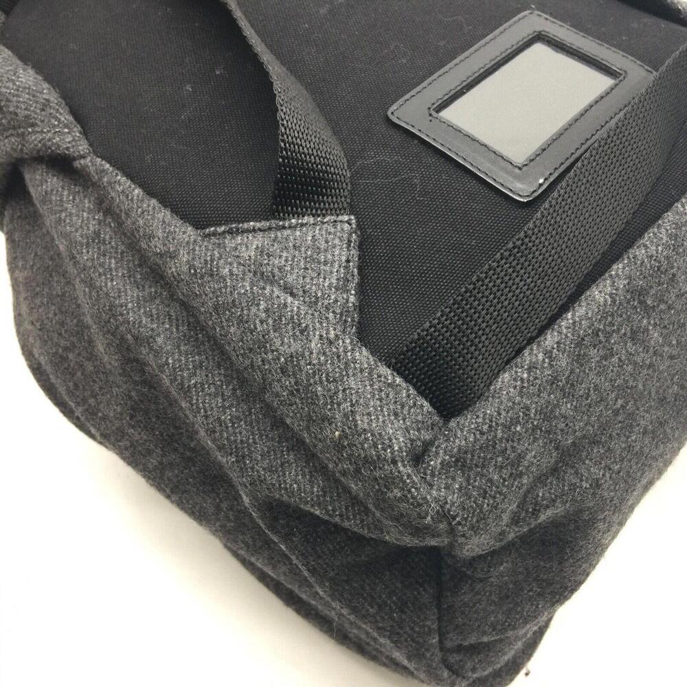 Authentic Prada Wool Leather Backpack Gray - image 4